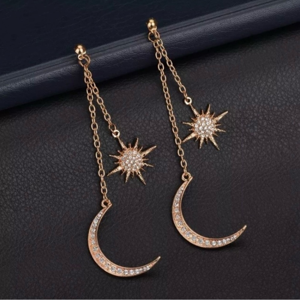 Moon Star drop earrings